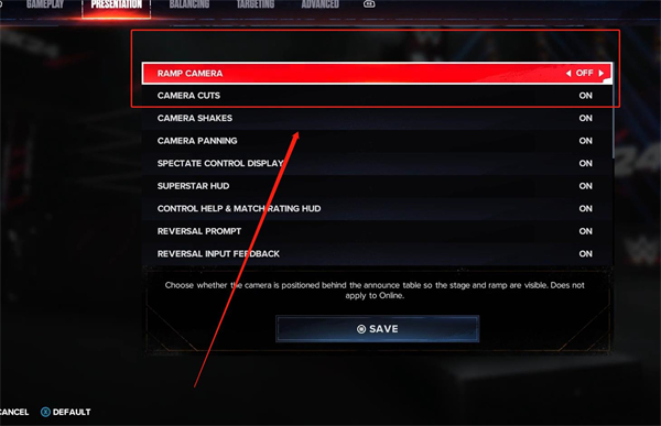 WWE 2K24摄像机视角变换方法图2