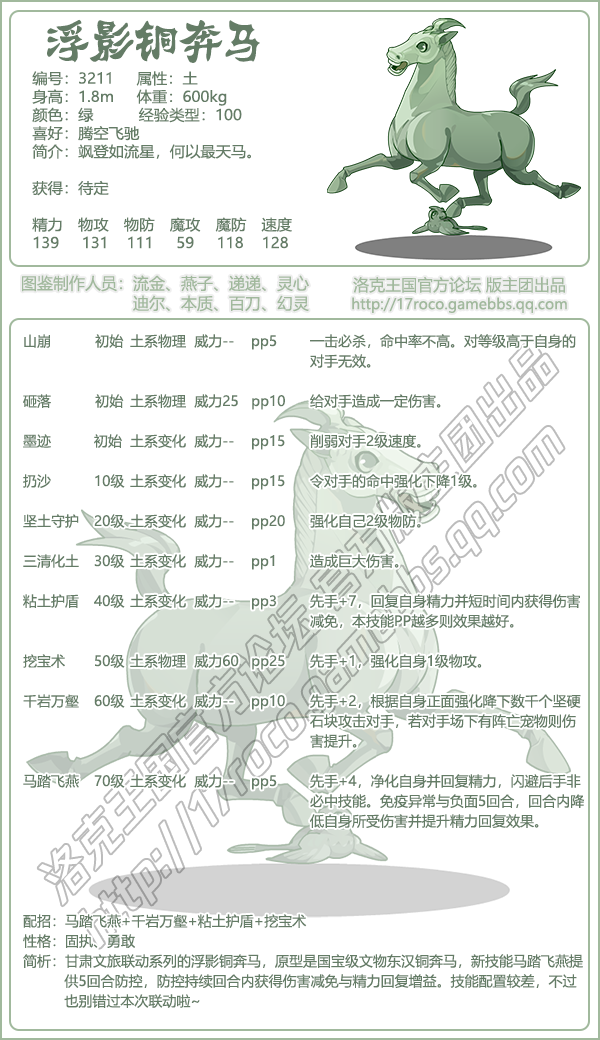 洛克王国浮影铜奔马性格什么好 浮影铜奔马性格技能搭配推荐图1