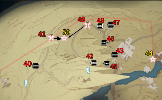 鸣潮荒石高地100%全收集攻略 鸣潮荒石高地100%全收集地图一览图4